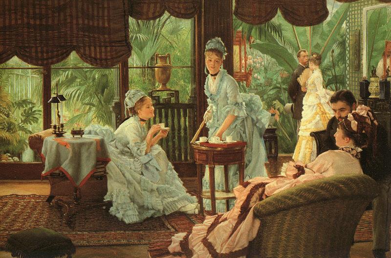 James Tissot In the Conservatory (Rivals) oil painting image